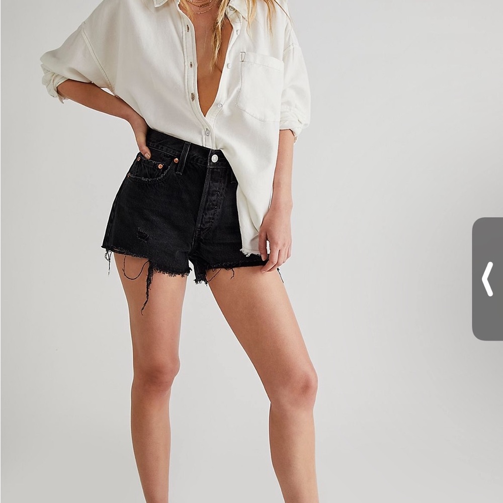 Levi’s 501 high rise denim shorts